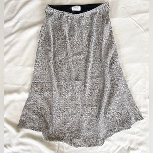 B&W Cheetah Print Midi Skirt - Size Small